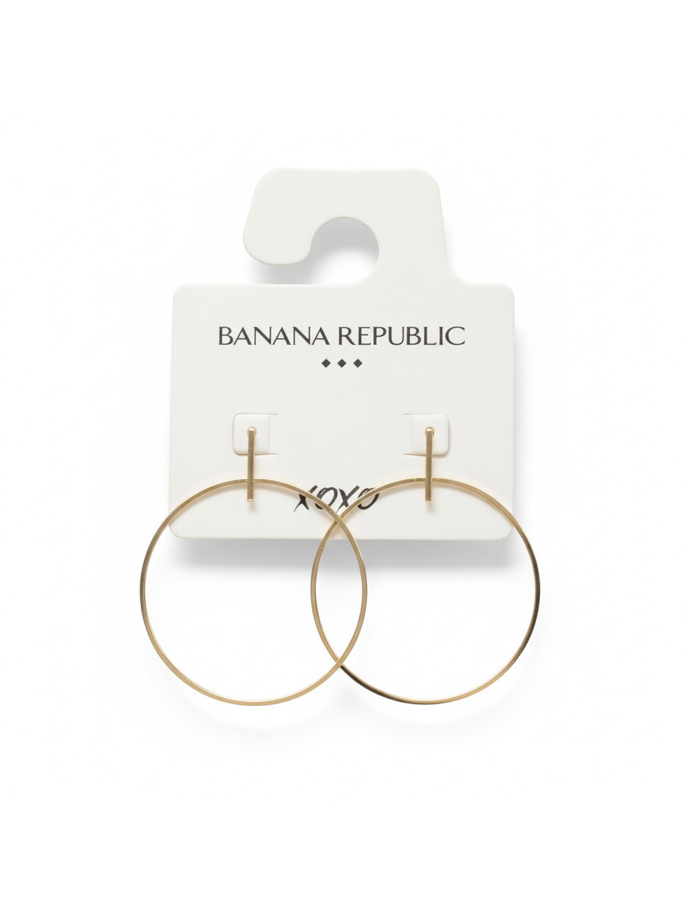 Banana Republic Gold Tone Large Hoop Earrings